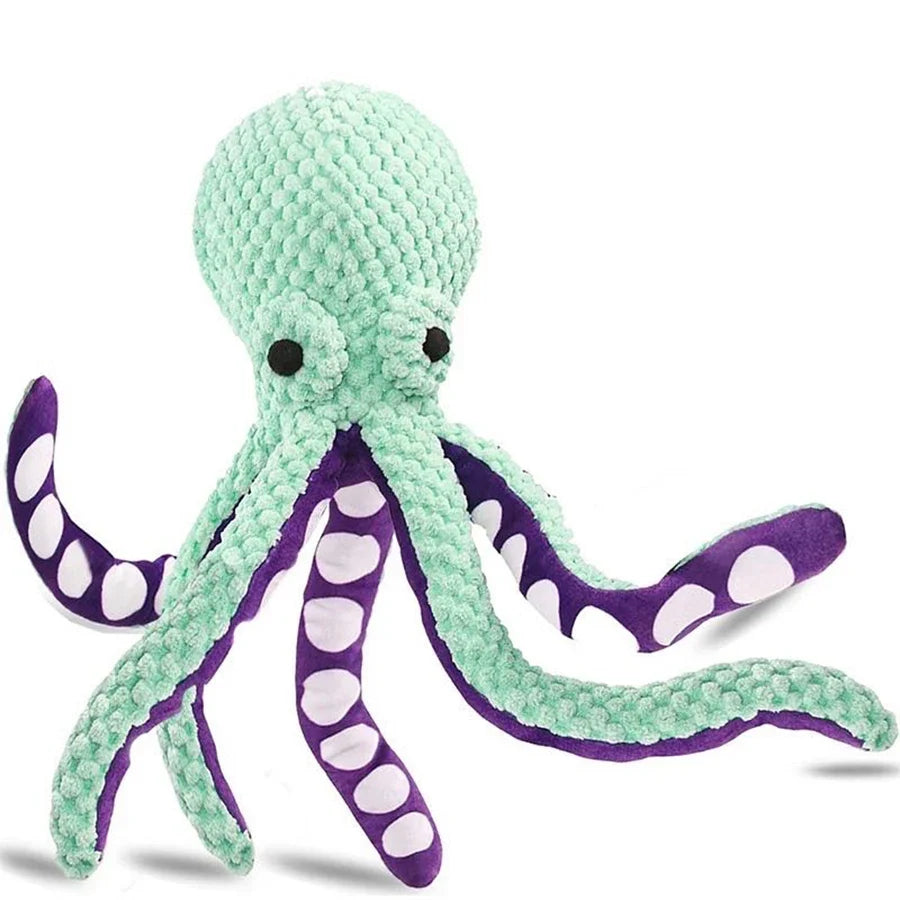 Interactive Octopus Plush Dog Toy | Durable Squeaky Boredom Buster