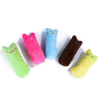Interactive Catnip Plush Chew Toy | Crinkle Squeak Kitten Dental Doll