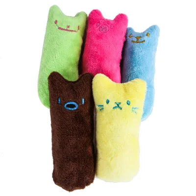 Interactive Catnip Plush Chew Toy | Crinkle Squeak Kitten Dental Doll