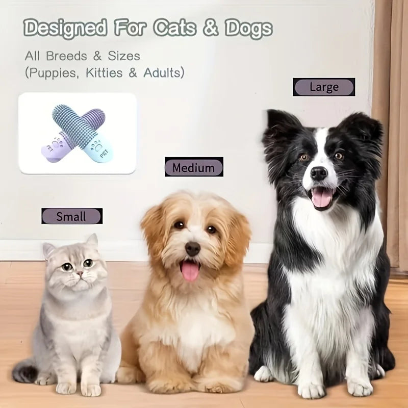 360° Silicone Dog Finger Toothbrush | Soft Pet Dental Cleaning Brush