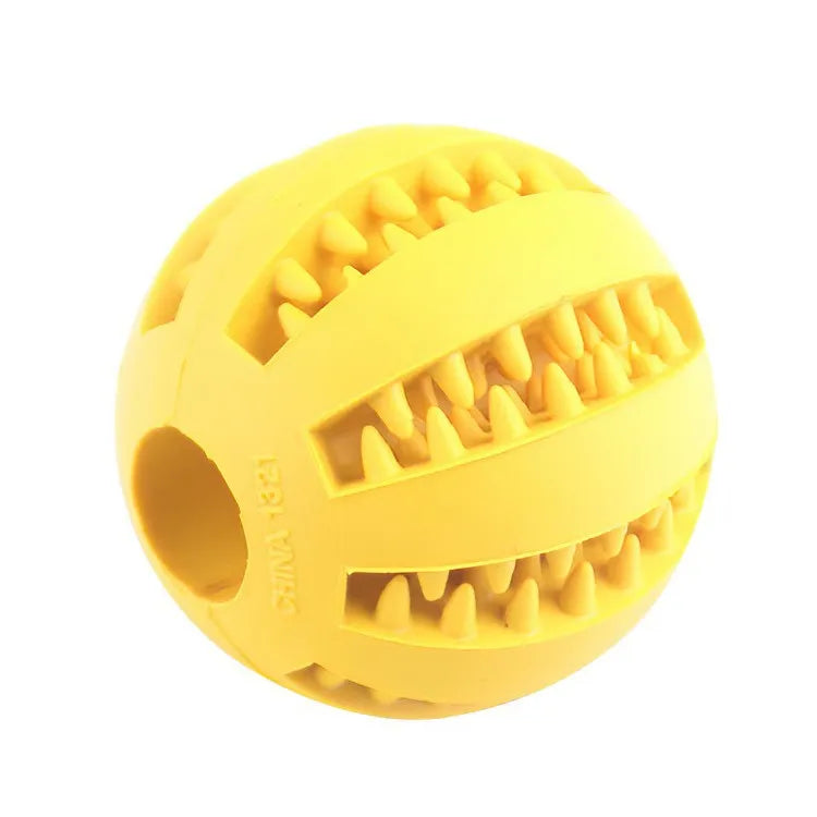 Interactive Dog Treat Dispenser Ball / Dental Chew Tooth Cleaning Toy