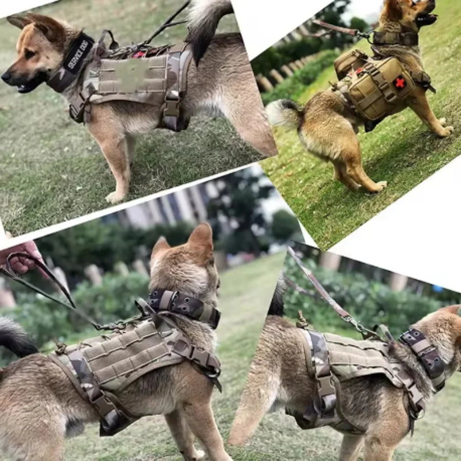 Tactical No-Pull Dog Harness | Heavy-Duty Padded Military Training Vest