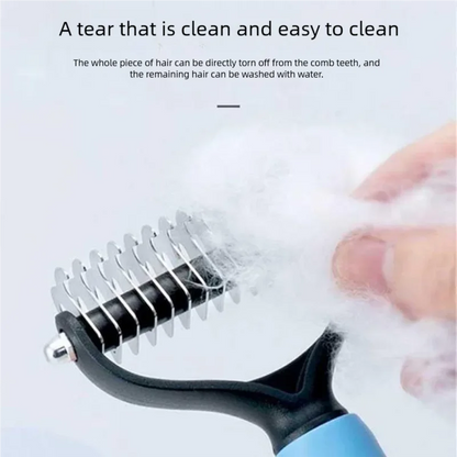 Double-Sided Pet Deseeding Brush | Stainless Steel Grooming Comb