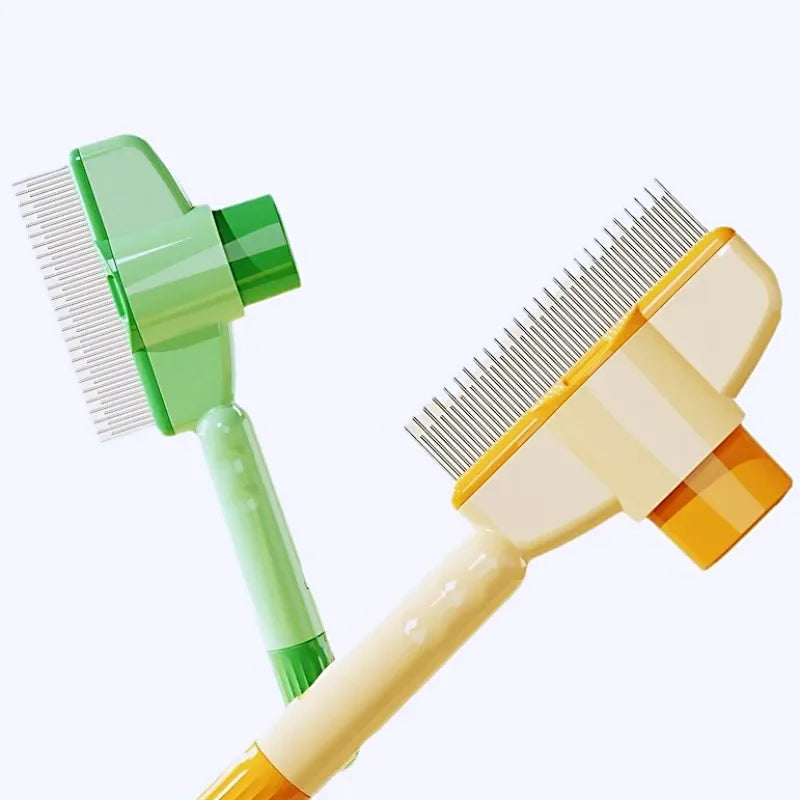 Self-Cleaning Slicker Pet Brush | One-Button Grooming & Massage Comb