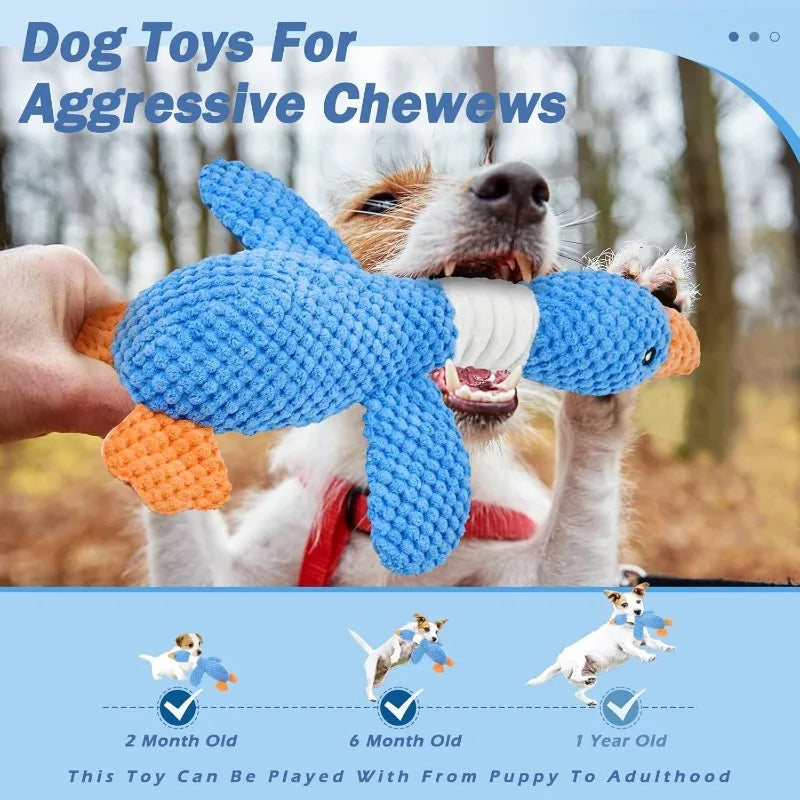 Tough Squeaky Plush Dog Toy | Interactive Anti-Demolition Chew Doll