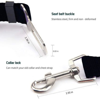 Universal Adjustable Pet Dog Car Seat Belt | Durable Vehicle Safety Lead
