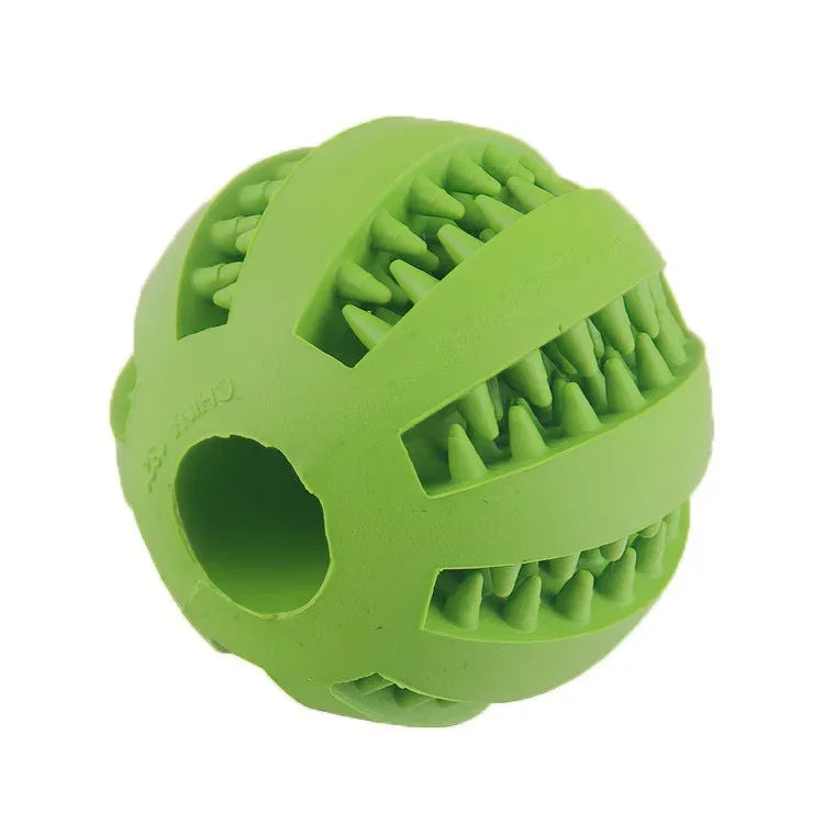Interactive Dog Treat Dispenser Ball / Dental Chew Tooth Cleaning Toy
