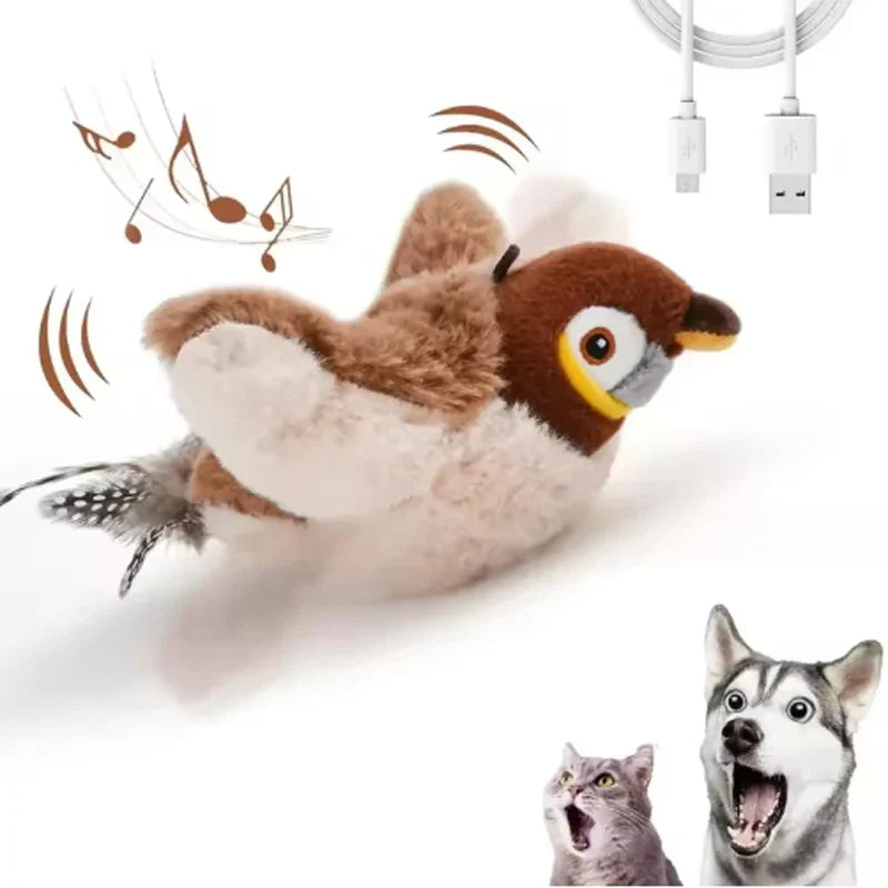 Interactive Flapping Bird Cat Toy | Rechargeable Touch Activated Pet Toy