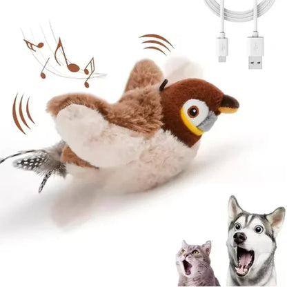 Interactive Flapping Bird Cat Toy | Rechargeable Touch Activated Pet Toy