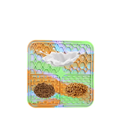 Pet Slow Feeding Lick Mat for Dogs & Cats | Silicone Feeding Placemat