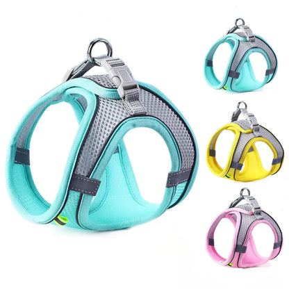 Reflective Mesh Dog Harness Vest | No-Pull Breathable Pet Leash Set