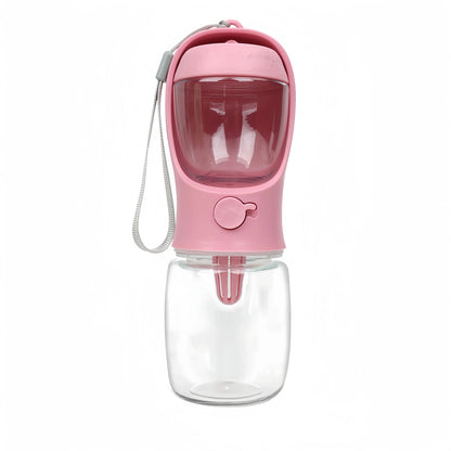 Portable Dog Water Bottle with Food Storage Container for Travel