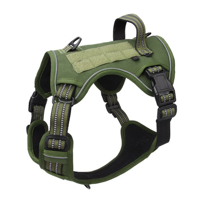 Tactical No-Pull Dog Harness | Heavy-Duty MOLLE Military Vest
