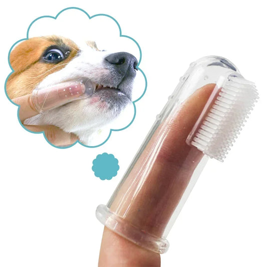 360° Silicone Dog Finger Toothbrush | Soft Pet Dental Cleaning Brush