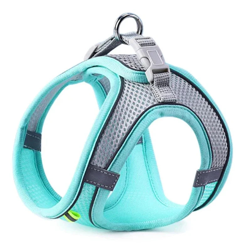 Reflective Mesh Dog Harness Vest | No-Pull Breathable Pet Leash Set
