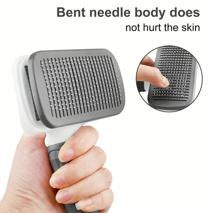 Self-Cleaning Pet Slicker Brush for Dogs & Cats