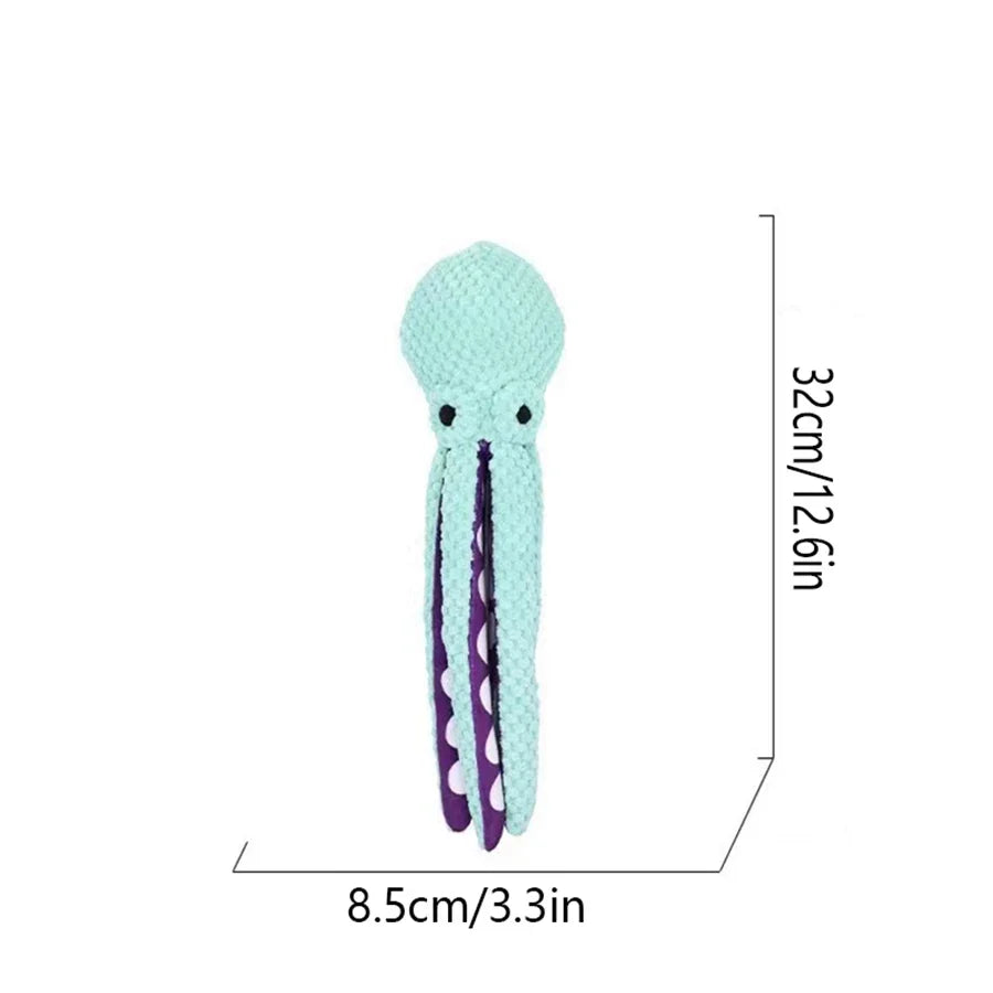 Interactive Octopus Plush Dog Toy | Durable Squeaky Boredom Buster