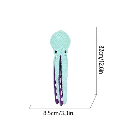 Interactive Octopus Plush Dog Toy | Durable Squeaky Boredom Buster