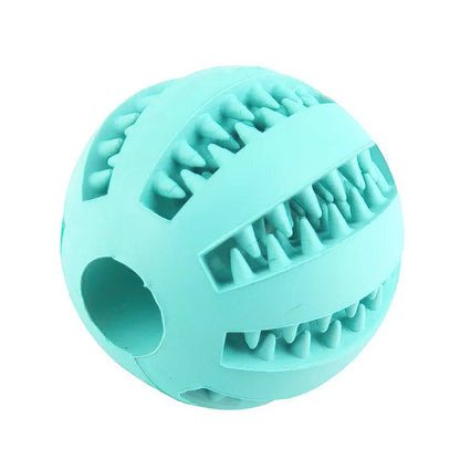 Interactive Dog Treat Dispenser Ball / Dental Chew Tooth Cleaning Toy