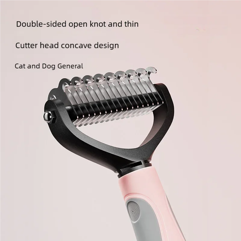 Double-Sided Pet Deseeding Brush | Stainless Steel Grooming Comb
