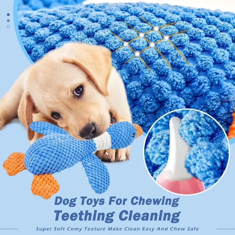 Tough Squeaky Plush Dog Toy | Interactive Anti-Demolition Chew Doll
