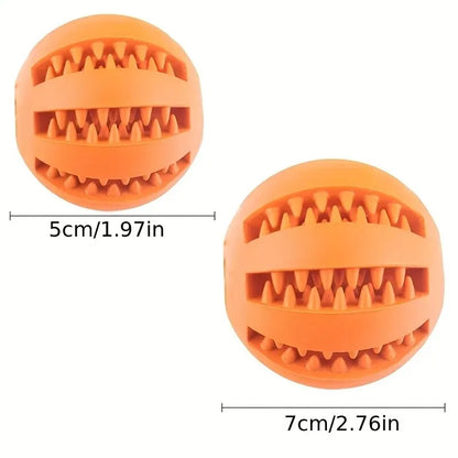 Interactive Dog Treat Dispenser Ball / Dental Chew Tooth Cleaning Toy