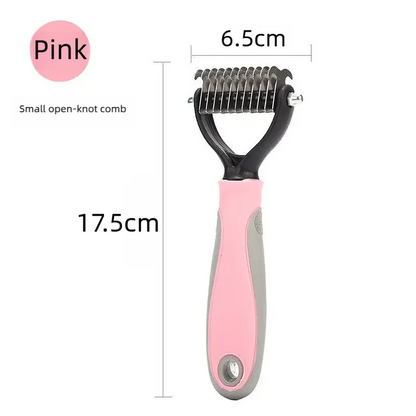 Double-Sided Pet Deseeding Brush | Stainless Steel Grooming Comb