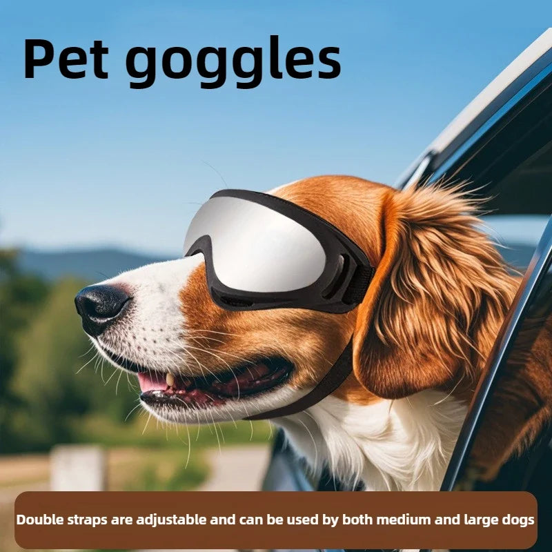 UV Protection Adjustable Dog Goggles | Tinted Anti-Glare Pet Sunglasses