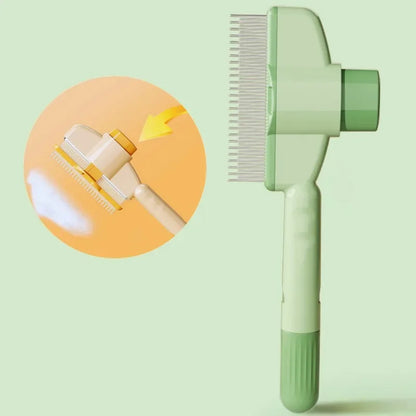 Self-Cleaning Slicker Pet Brush | One-Button Grooming & Massage Comb