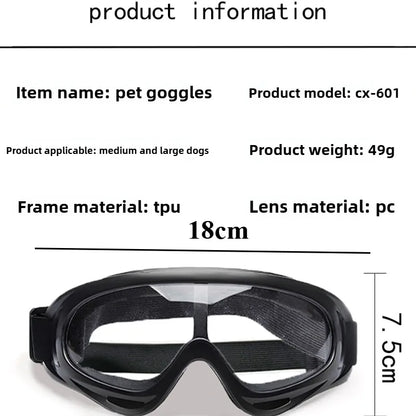 UV Protection Adjustable Dog Goggles | Tinted Anti-Glare Pet Sunglasses