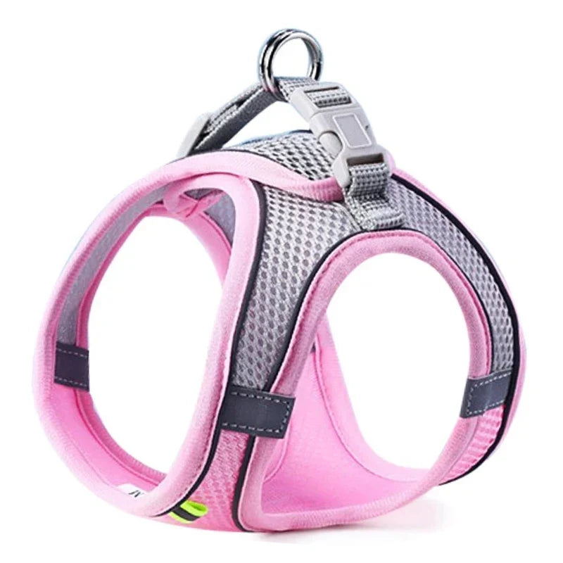 Reflective Mesh Dog Harness Vest | No-Pull Breathable Pet Leash Set