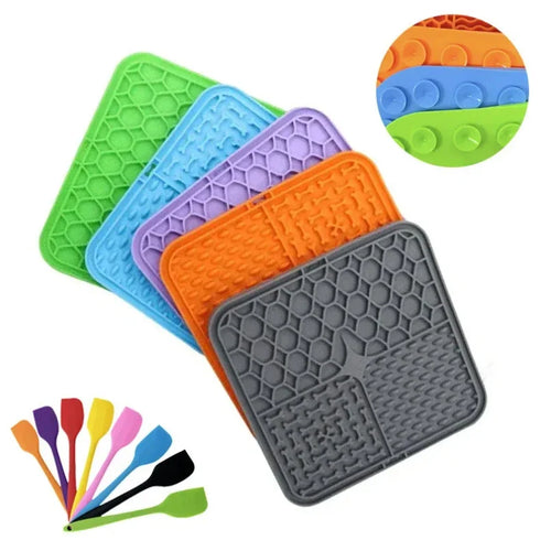 Pet Slow Feeding Lick Mat for Dogs & Cats | Silicone Feeding Placemat