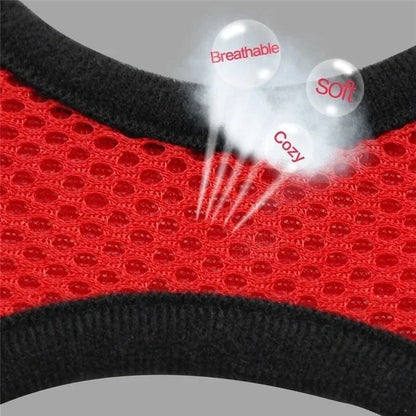 Reflective Mesh Dog Harness Vest | No-Choke Adjustable Pet Leash Set