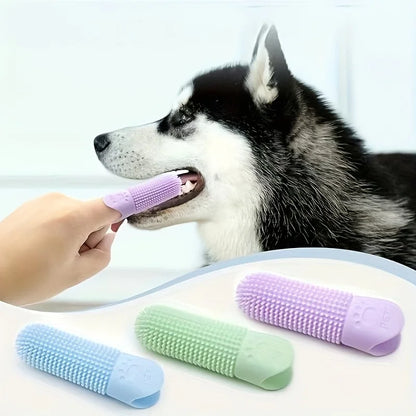 360° Silicone Dog Finger Toothbrush | Soft Pet Dental Cleaning Brush