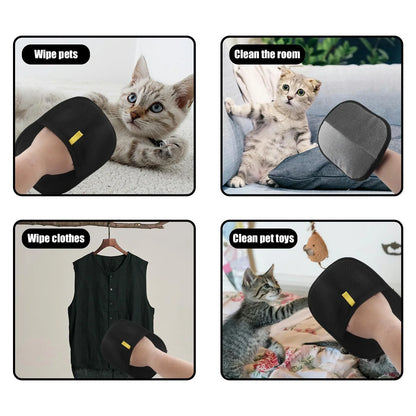 Reusable Electrostatic Pet Hair Remover Gloves | Double-Sided Grooming Mitts