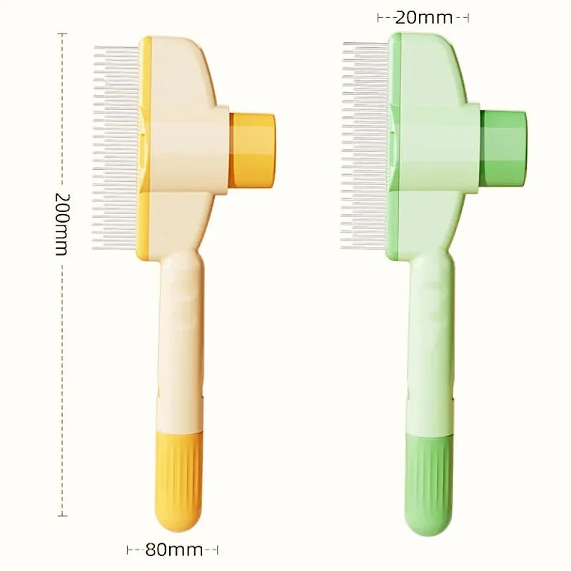 Self-Cleaning Slicker Pet Brush | One-Button Grooming & Massage Comb