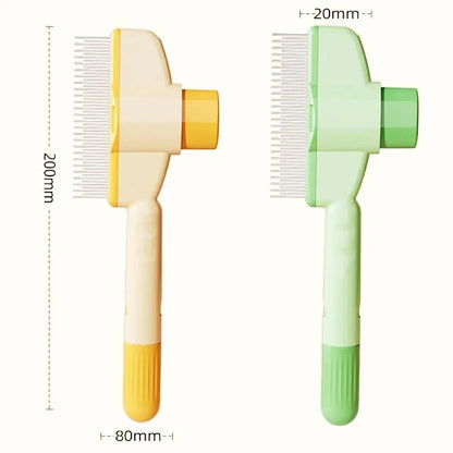 Self-Cleaning Slicker Pet Brush | One-Button Grooming & Massage Comb