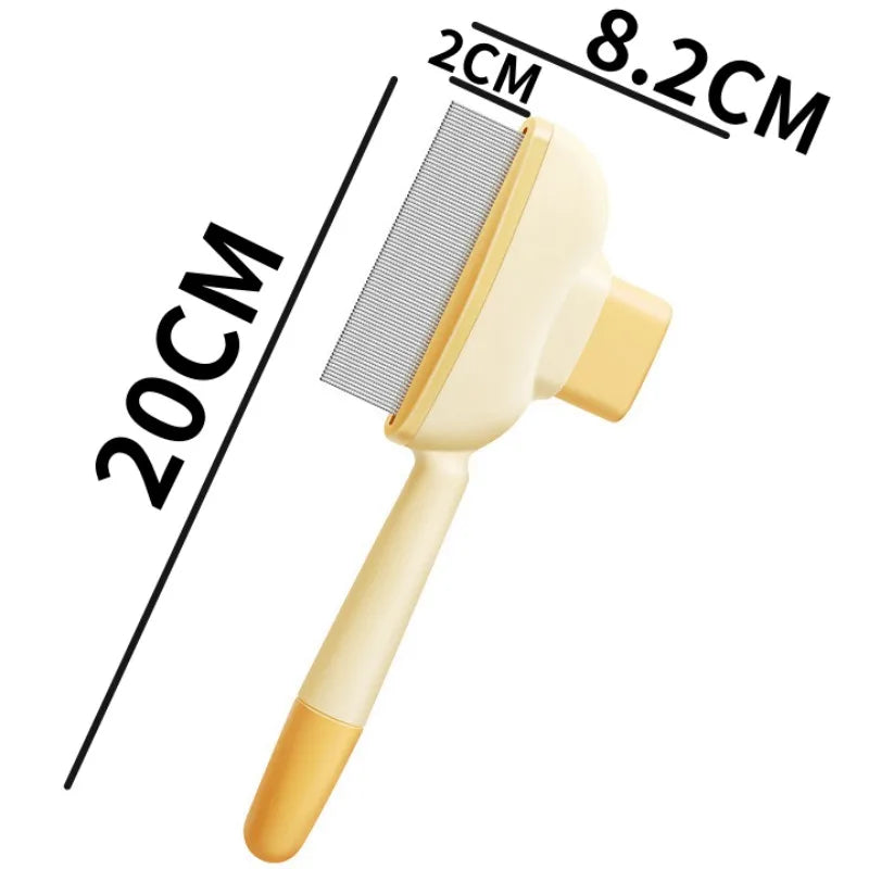 Self-Cleaning Slicker Pet Brush | One-Button Grooming & Massage Comb