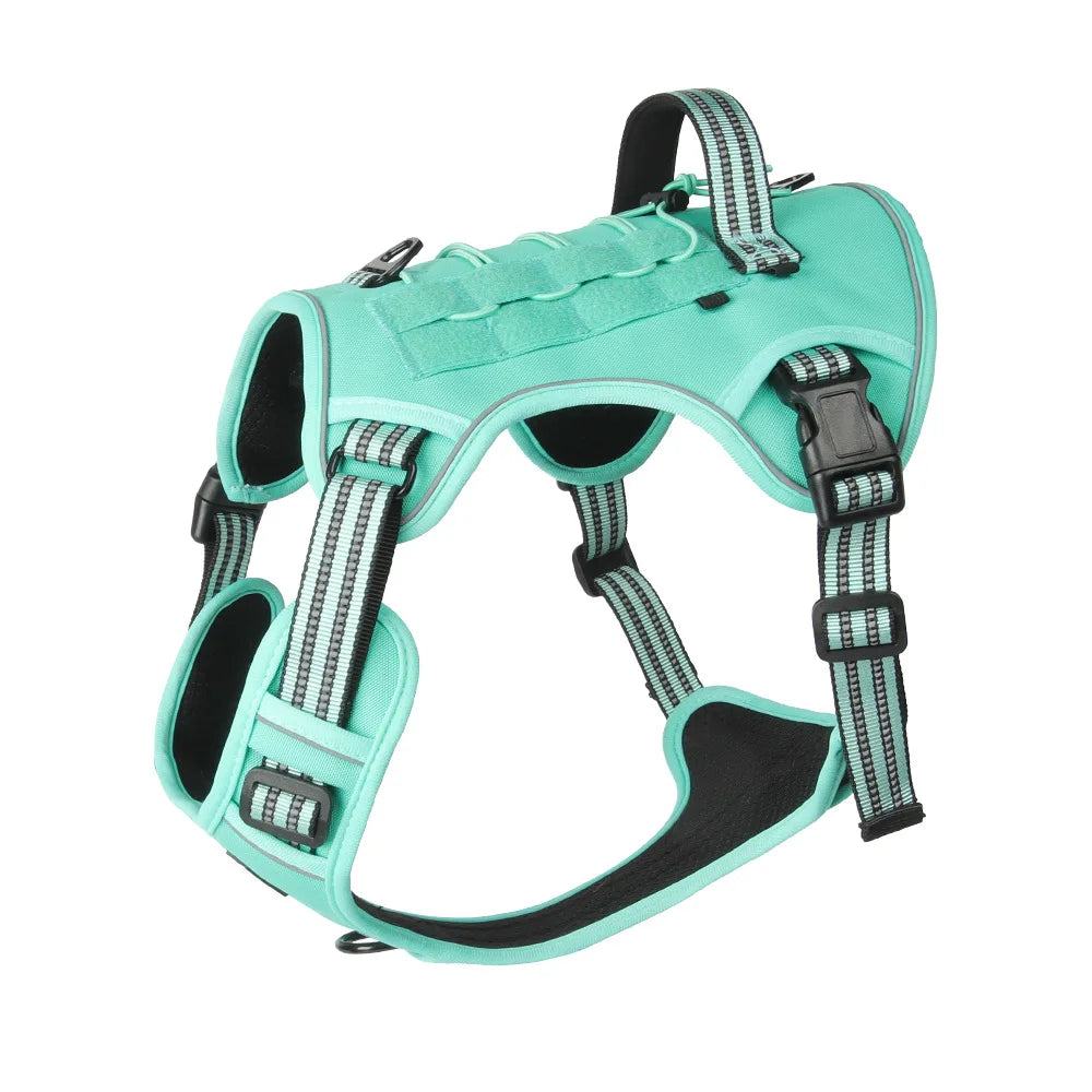 Tactical No-Pull Dog Harness | Heavy-Duty MOLLE Military Vest