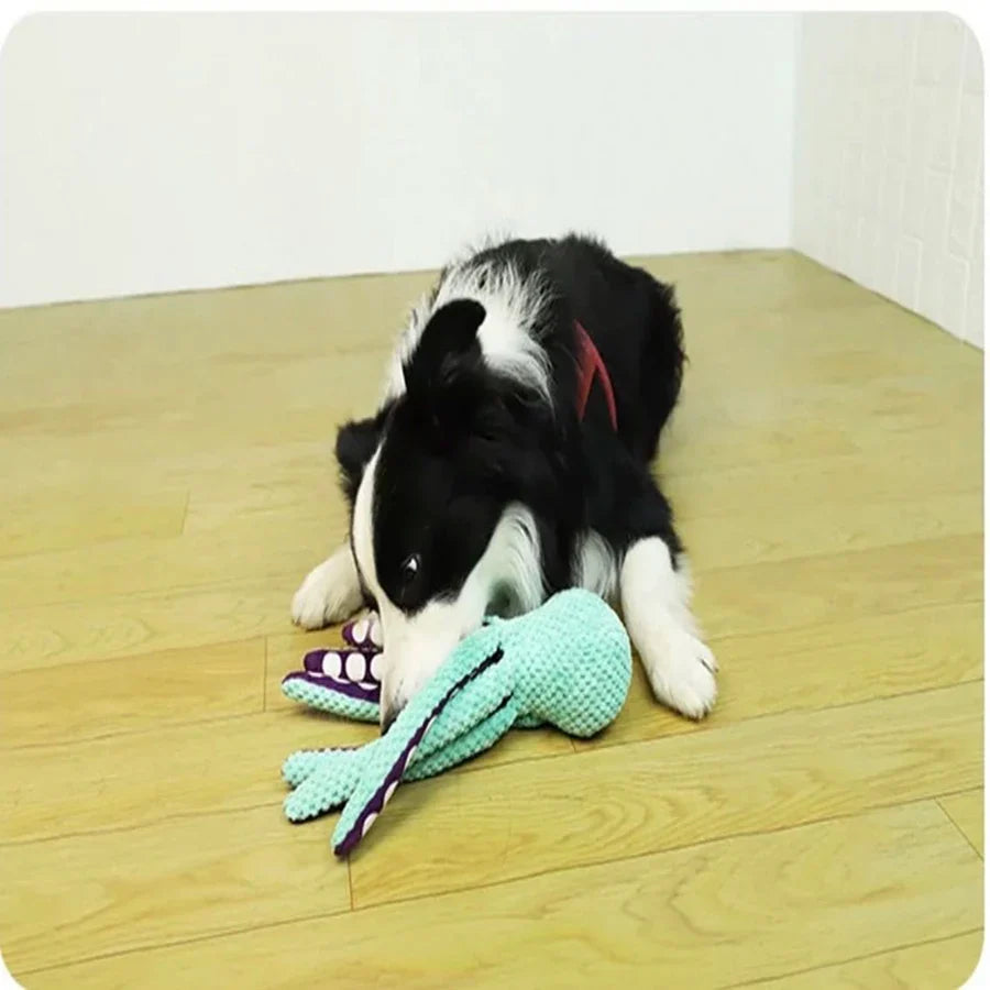 Interactive Octopus Plush Dog Toy | Durable Squeaky Boredom Buster