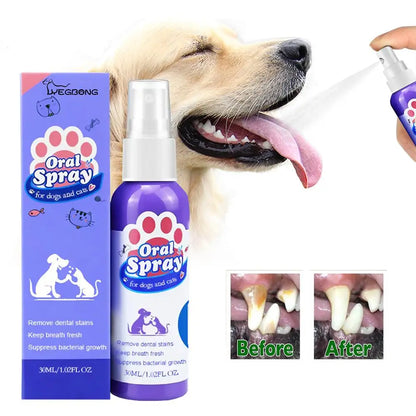 Advanced Pet Dental Spray 30ml | Plaque & Tartar Bad Breath Freshener
