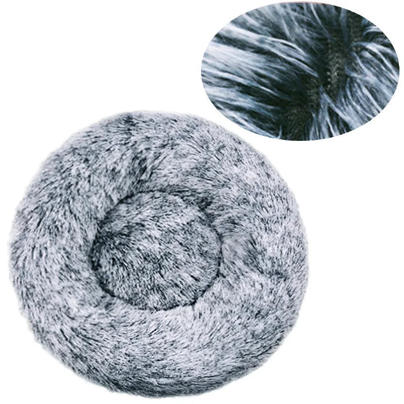 Ultra-Plush Calming Donut Dog Bed | Warm Round Winter Nesting Bed