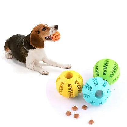 Interactive Dog Treat Dispenser Ball / Dental Chew Tooth Cleaning Toy