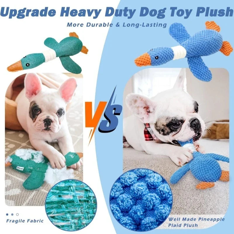 Tough Squeaky Plush Dog Toy | Interactive Anti-Demolition Chew Doll