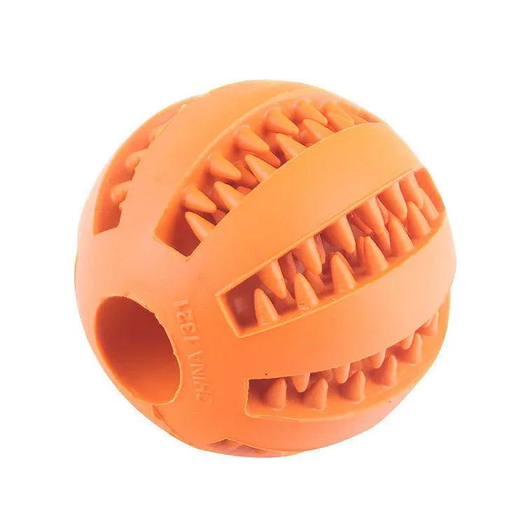 Interactive Dog Treat Dispenser Ball / Dental Chew Tooth Cleaning Toy