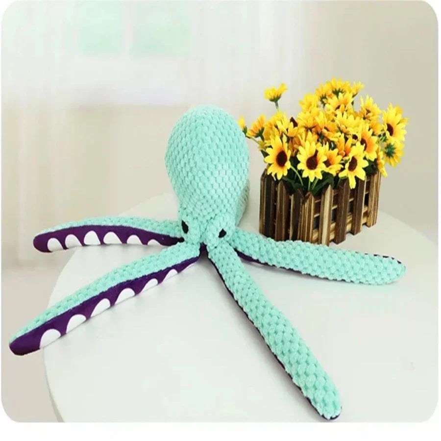 Interactive Octopus Plush Dog Toy | Durable Squeaky Boredom Buster