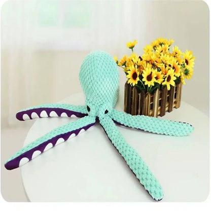 Interactive Octopus Plush Dog Toy | Durable Squeaky Boredom Buster