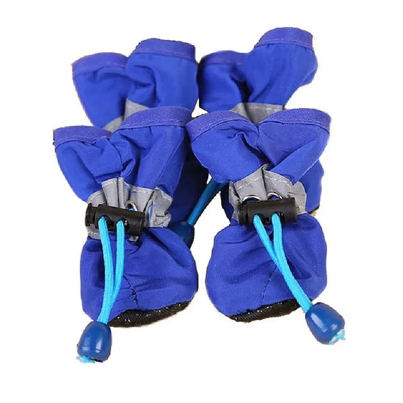 Waterproof Anti‑Slip Dog Boots – 4‑Pack Rain Shoes for Small Pets