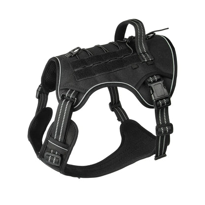 Tactical No-Pull Dog Harness | Heavy-Duty MOLLE Military Vest