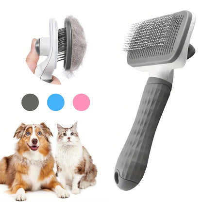 Self-Cleaning Pet Slicker Brush for Dogs & Cats